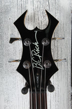 B.C. Rich Revenge Series Warlock Bass 4 String Electric Bass Guitar Onyx Finish