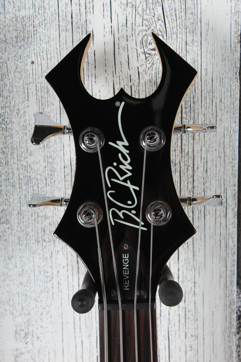 B.C. Rich Revenge Series Warlock Bass 4 String Electric Bass Guitar Onyx Finish