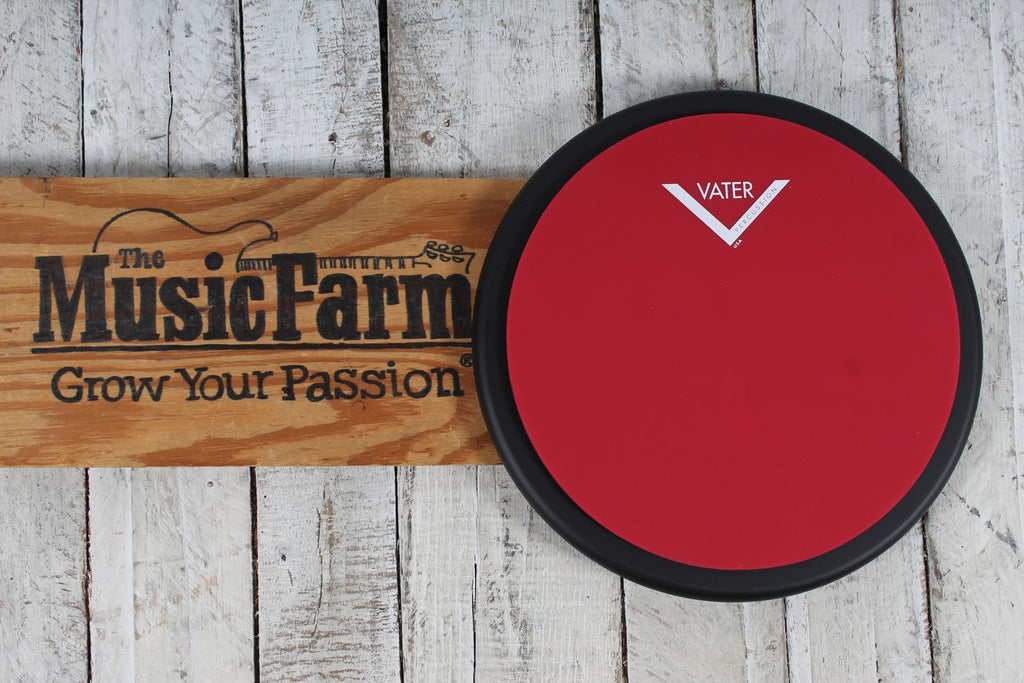 Vater Chop Builder VATCB12S Practice Pad 12 Inch Double Sided Practice Drum Pad Red
