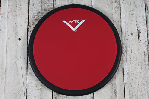 Vater Chop Builder VATCB12S Practice Pad 12 Inch Double Sided Practice Drum Pad Red