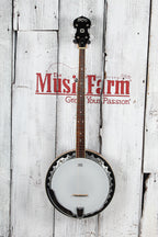 Washburn B9 Americana Series 5 String Resonator Back Banjo Gloss Sunburst