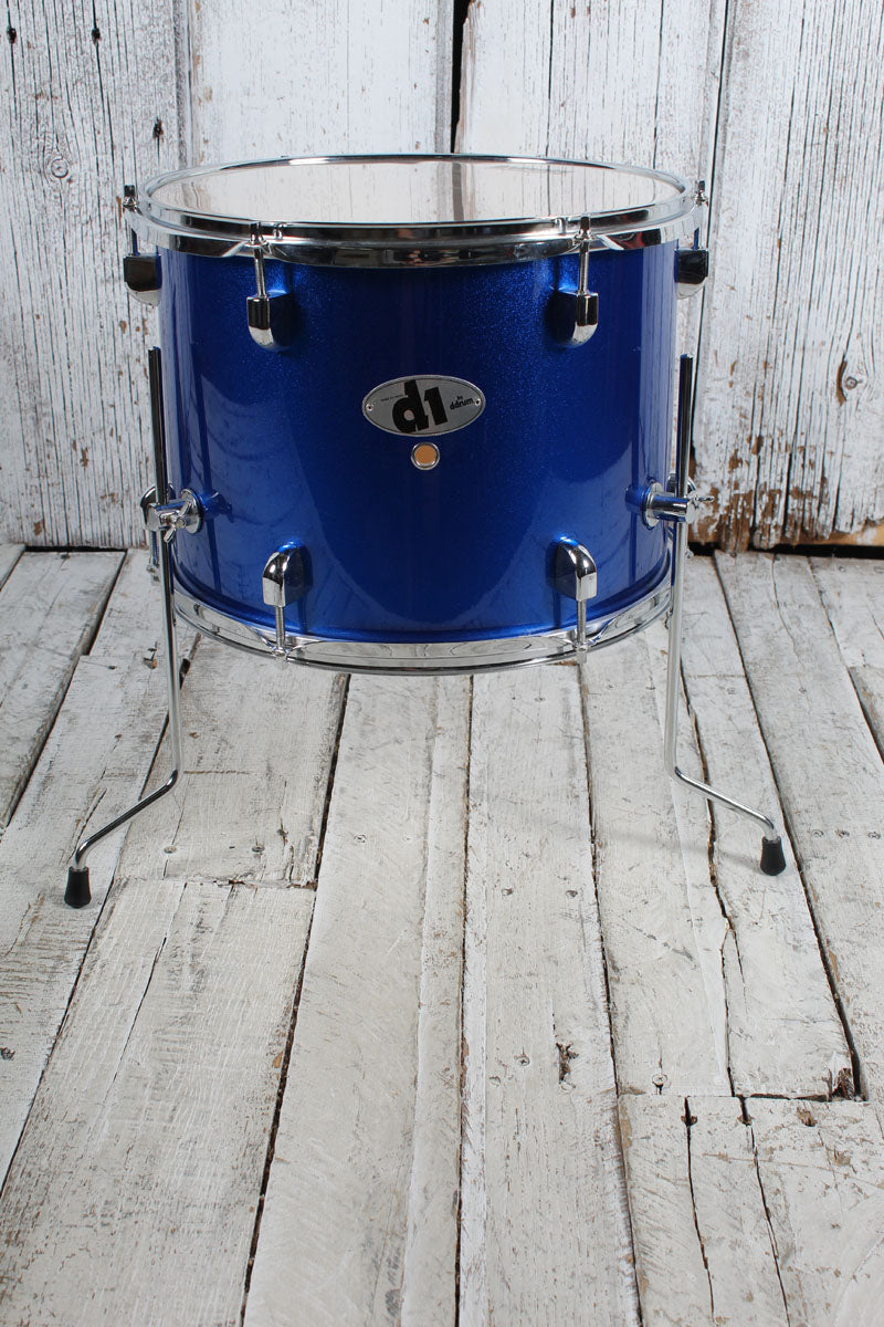 ddrum D1 Junior Complete 5 Piece Drum Set with Cymbals Police Blue