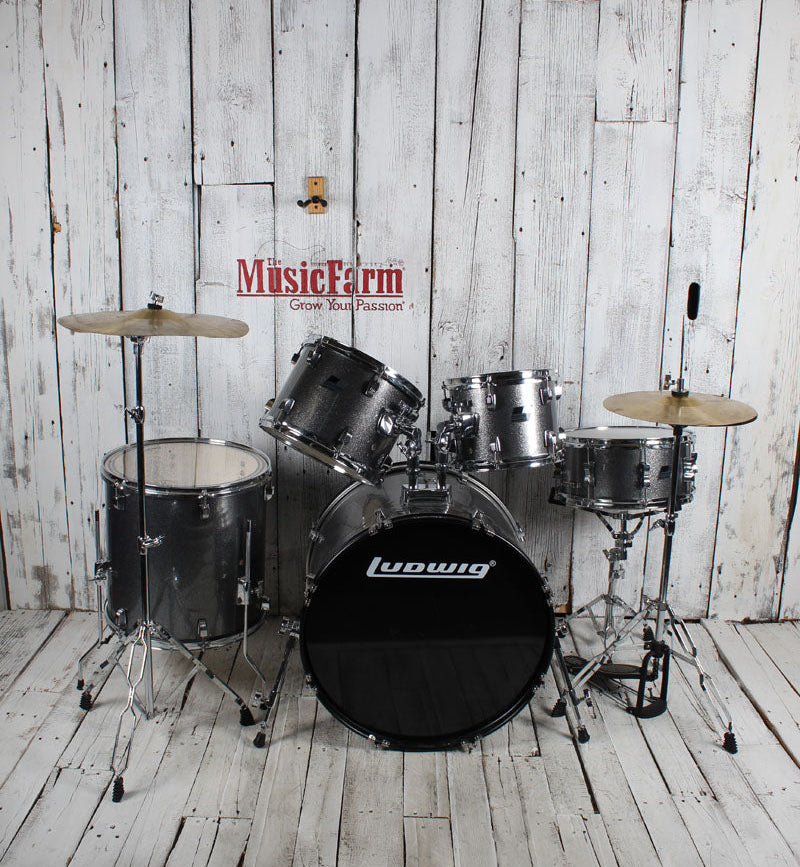 Ludwig BackBeat Drum Kit 5 Piece Drum Kit with Hardware and Cymbals
