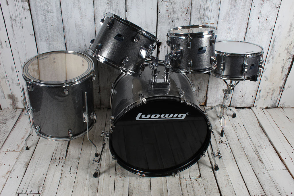 Ludwig BackBeat Drum Kit 5 Piece Drum Kit with Hardware and Cymbals