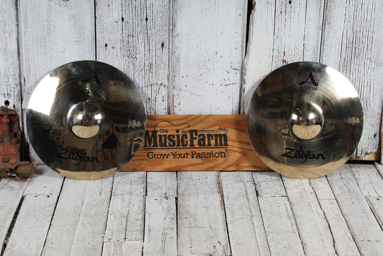 Zildjian A Custom 14 Inch Hi Hat Drum Cymbals Pair A20511 Secondary image