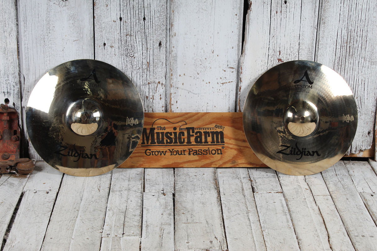 Zildjian A Custom 14 Inch Hi Hat Drum Cymbals Pair A20511