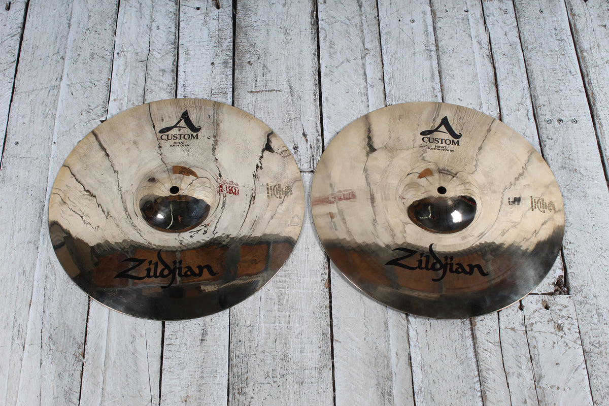 Zildjian A Custom 14 Inch Hi Hat Drum Cymbals Pair A20511