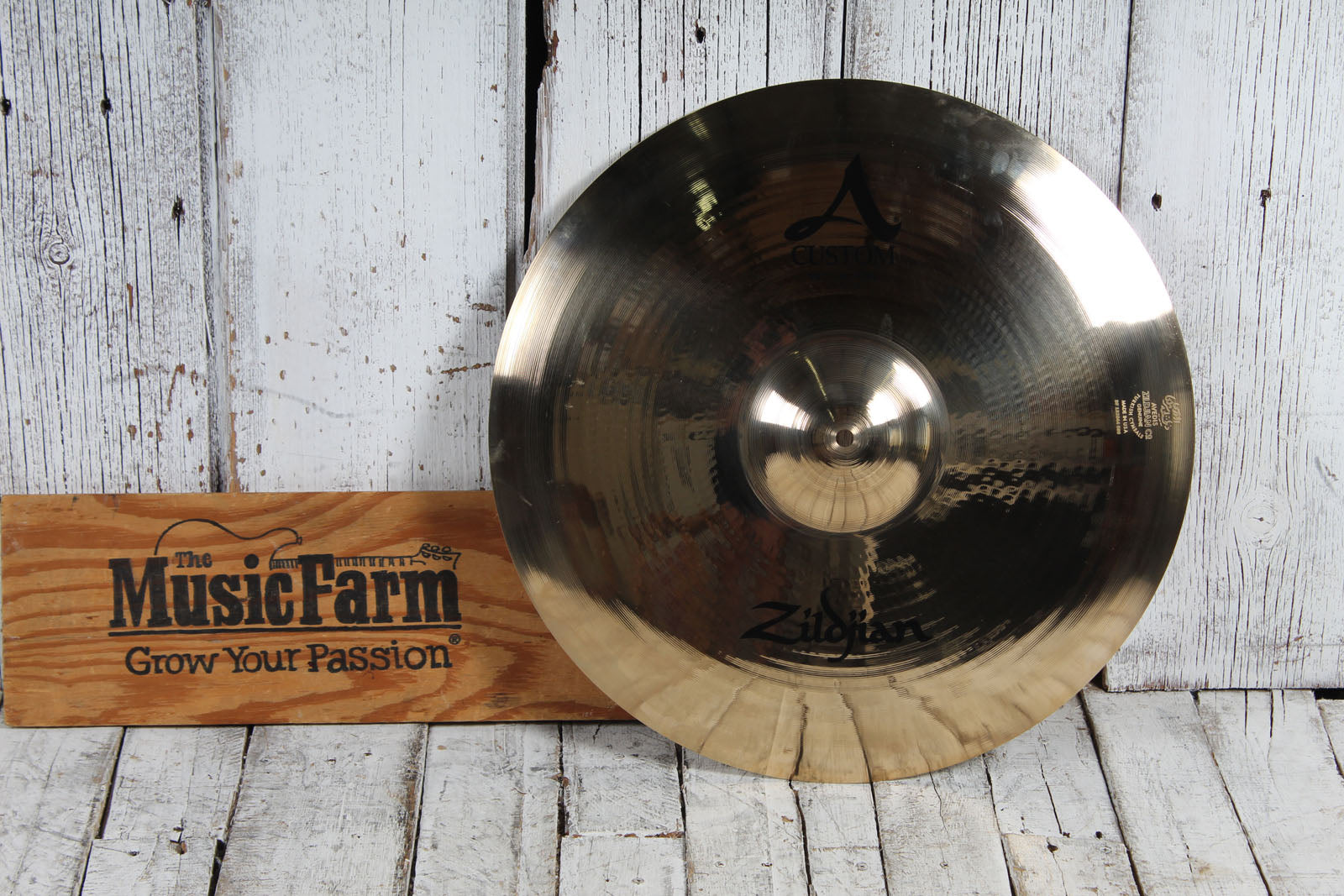 Zildjian 20 Inch A Custom Medium Ride Cymbal 20" Medium Ride Drum Cymbal A20519 Secondary image