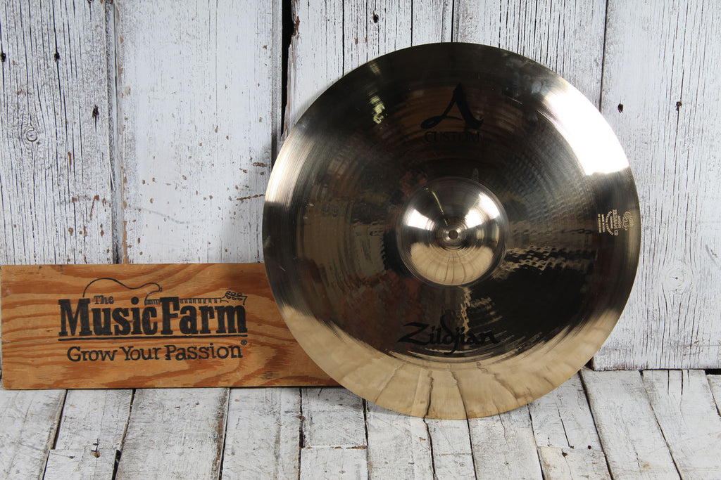 Zildjian 20 Inch A Custom Medium Ride Cymbal 20" Medium Ride Drum Cymbal A20519