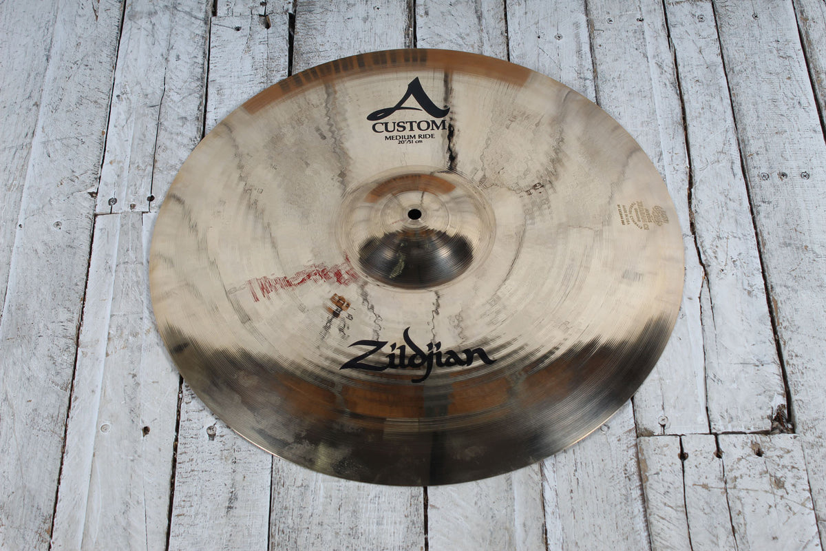 Zildjian 20 Inch A Custom Medium Ride Cymbal 20" Medium Ride Drum Cymbal A20519 Main image