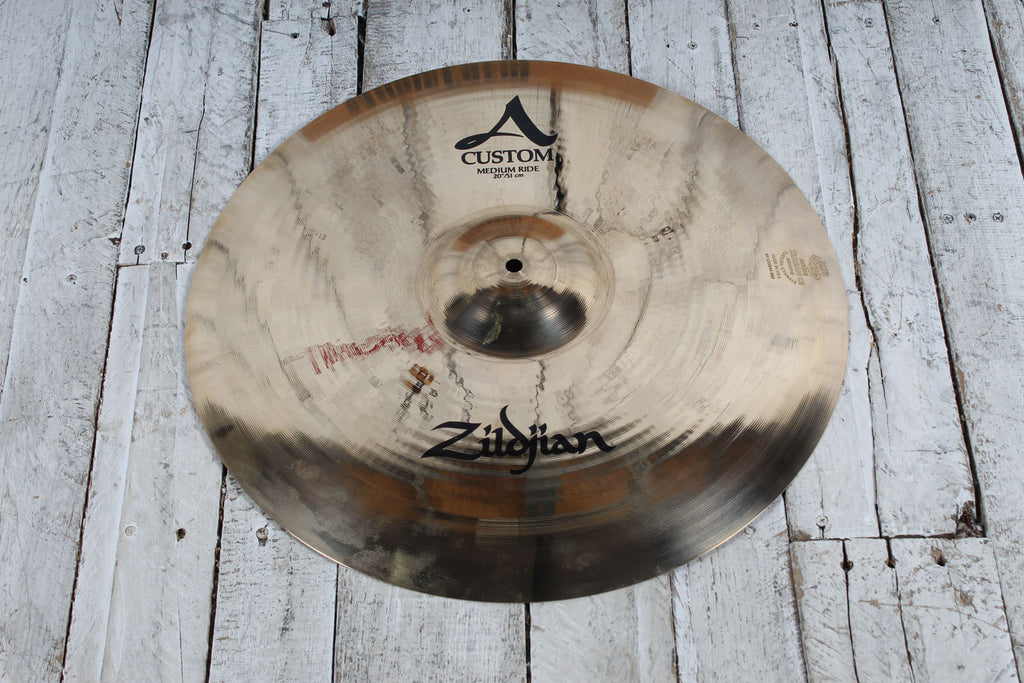 Zildjian 20 Inch A Custom Medium Ride Cymbal 20" Medium Ride Drum Cymbal A20519