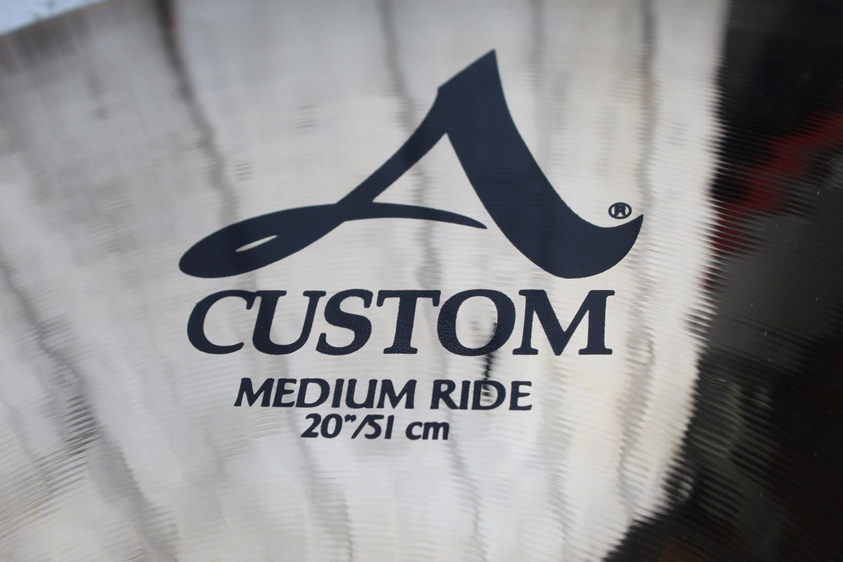 Zildjian 20 Inch A Custom Medium Ride Cymbal 20" Medium Ride Drum Cymbal A20519