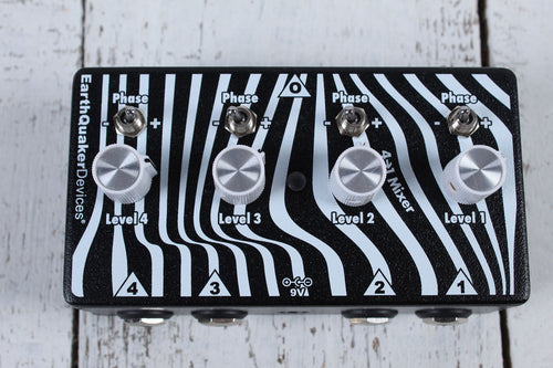 EarthQuaker Four to One Mixer Pedal Mixer Guitar Pedal with 4 Level Controls
