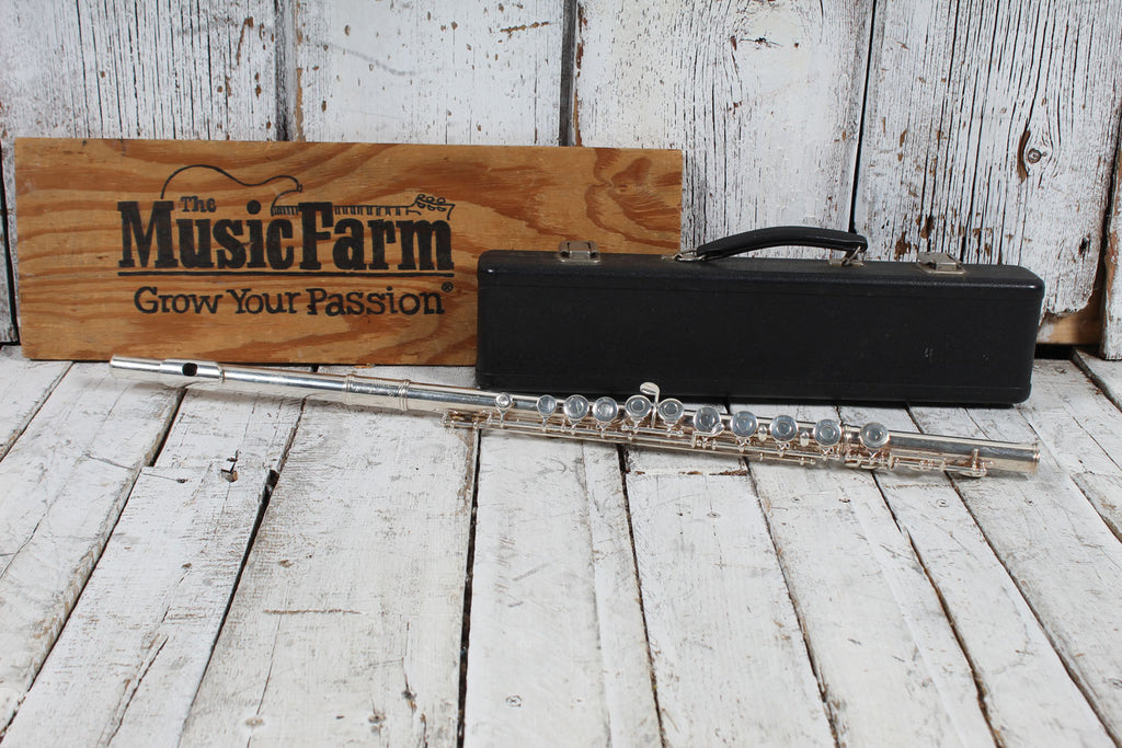 Gemeinhardt 2SP Silver Plated Student Flute Made in the USA with Hardshell Case