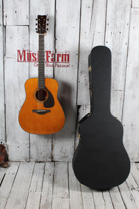 Yamaha FG5 Red Label Dreadnought Acoustic Guitar Natural with Hardshell Case