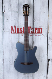Ibanez FRH10N Thinline Nylon Acoustic Electric Guitar Indigo Blue Metallic