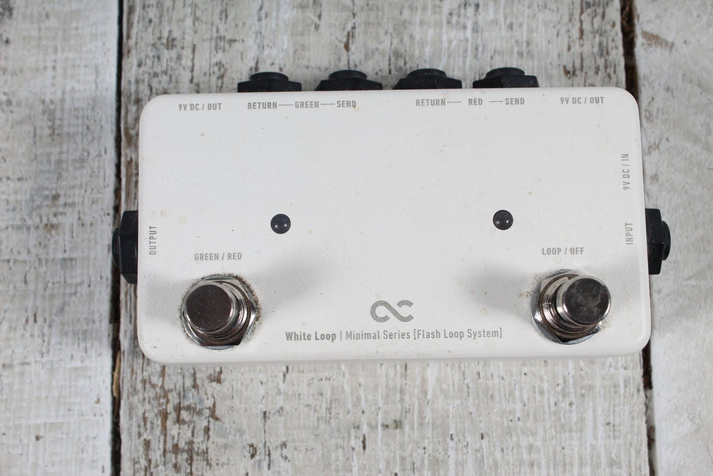 One Control Minimal Series White Loop Pedal Looper and A/B Switch Electric Guitar Effects Pedal