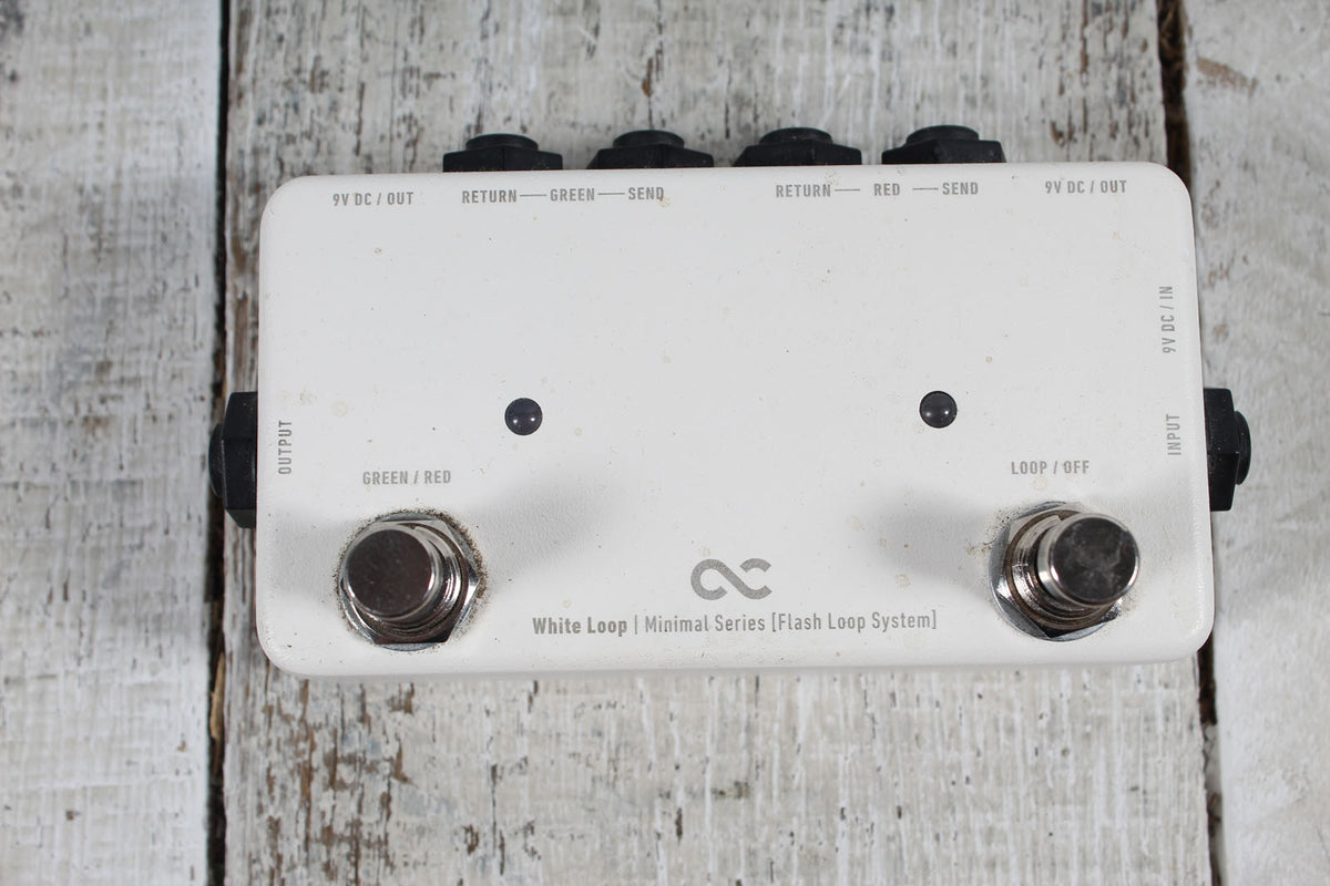 One Control Minimal Series White Loop Pedal Looper and A/B Switch Electric Guitar Effects Pedal