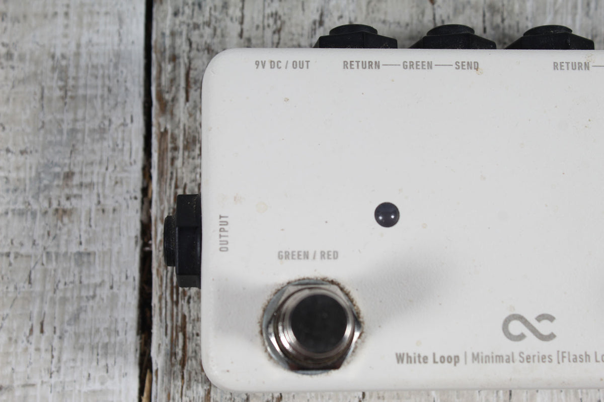 One Control Minimal Series White Loop Pedal Looper and A/B Switch Electric Guitar Effects Pedal