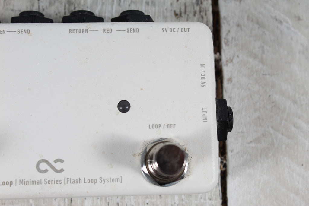 One Control Minimal Series White Loop Pedal Looper and A/B Switch Electric Guitar Effects Pedal