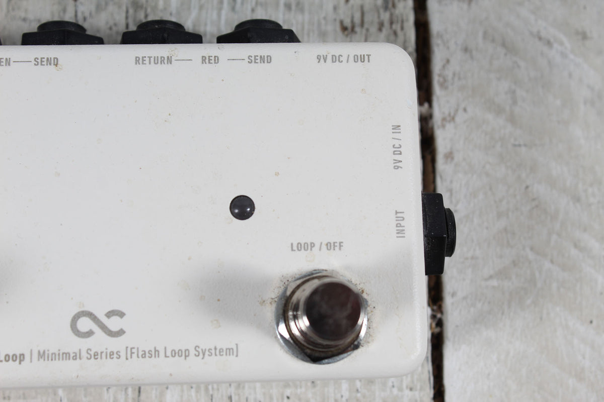 One Control Minimal Series White Loop Pedal Looper and A/B Switch Electric Guitar Effects Pedal