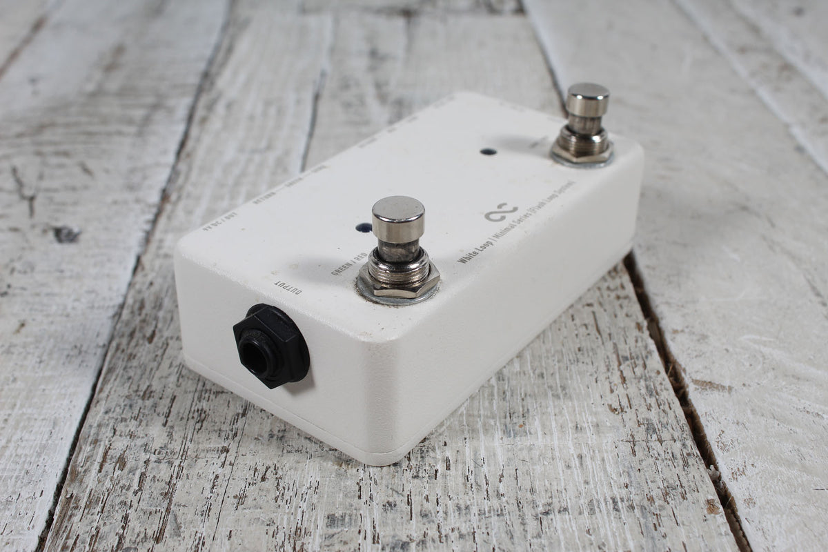 One Control Minimal Series White Loop Pedal Looper and A/B Switch Electric Guitar Effects Pedal