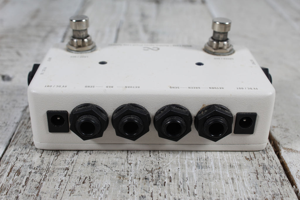 One Control Minimal Series White Loop Pedal Looper and A/B Switch Electric Guitar Effects Pedal