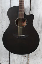 Yamaha APX600M Thinline Cutaway Acoustic Electric Guitar Smokey Black Finish