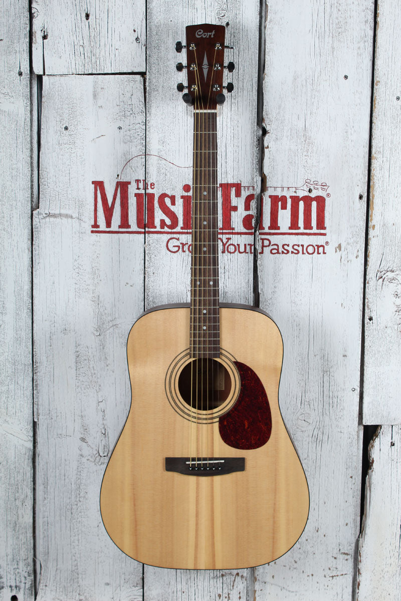 Cort Earth Pack Open Pore Acoustic Guitar Package with Gig Bag / Tuner / Strap / Picks