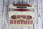Verona Vintage Candy Stripe Piano Accordion LM 41 120 with Hardshell Case