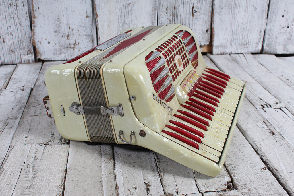 Verona Vintage Candy Stripe Piano Accordion LM 41 120 with Hardshell Case