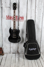 Epiphone SG Standard Solid Body Electric Guitar Ebony Finish with Gig Bag