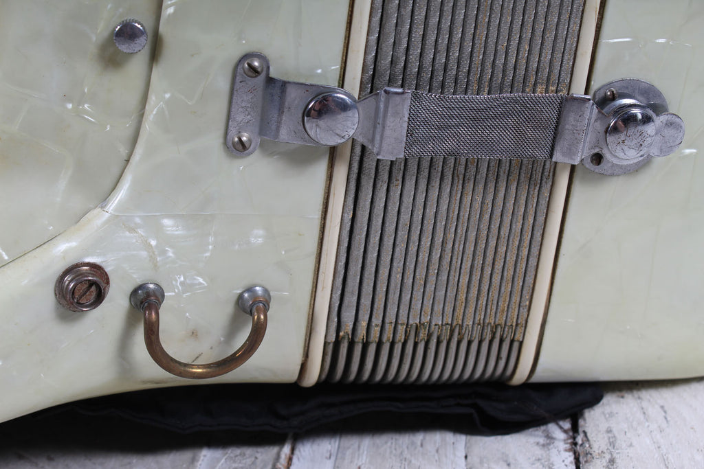 Verona Vintage Candy Stripe Piano Accordion LM 41 120 with Hardshell Case
