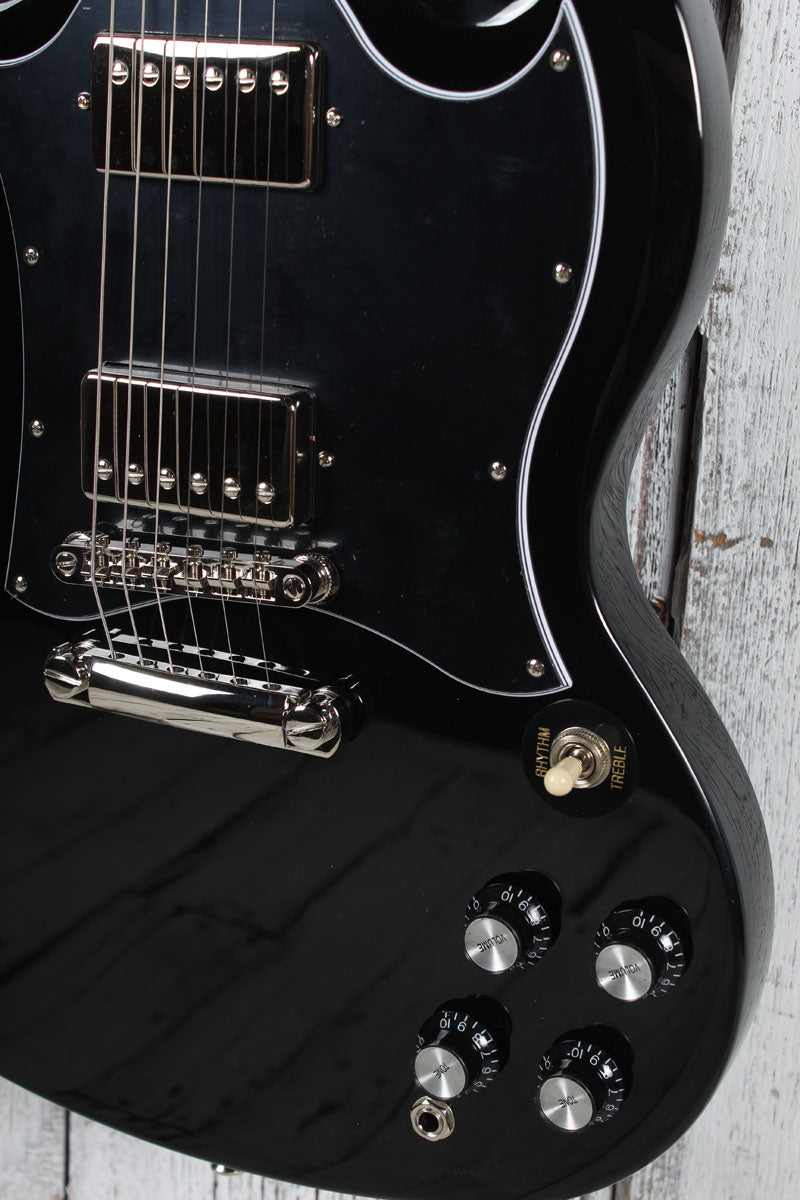 Epiphone SG Standard Solid Body Electric Guitar Ebony Finish with Gig Bag