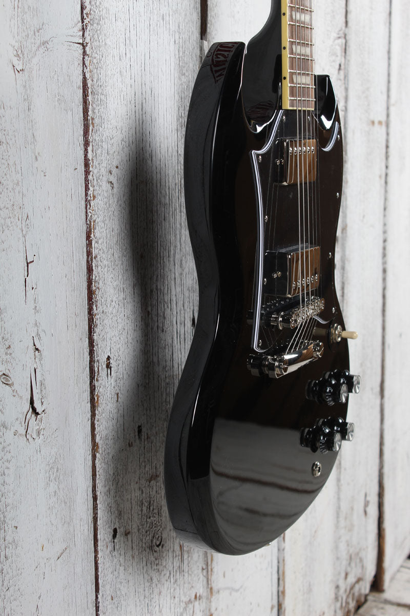 Epiphone SG Standard Solid Body Electric Guitar Ebony Finish with Gig Bag