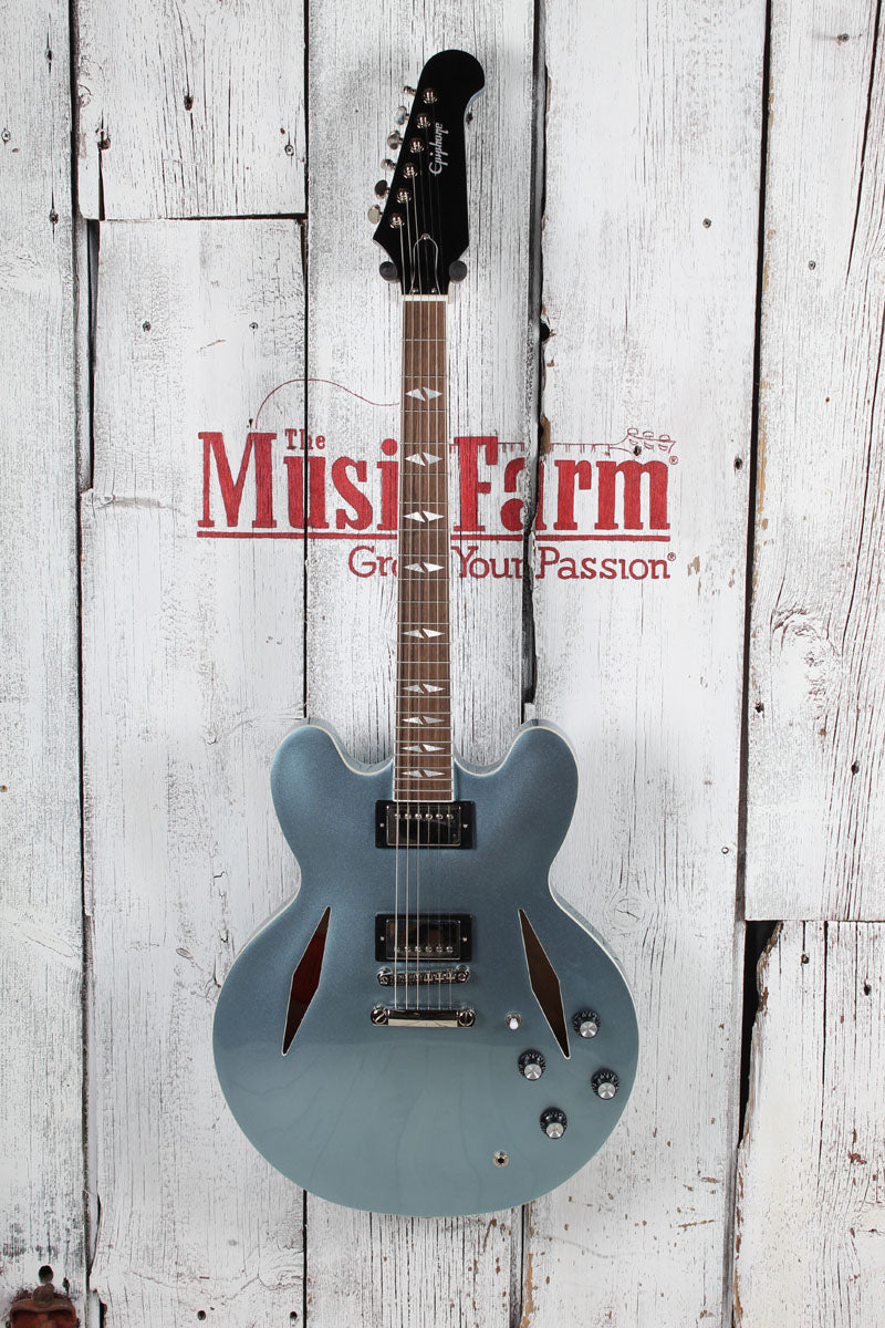 Epiphone Dave Grohl DG-335 Semi Hollow Electric Guitar Pelham Blue with Case