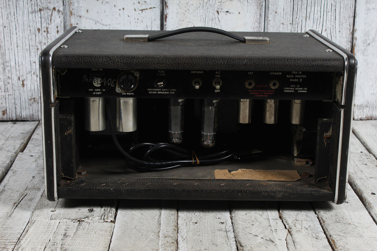 Traynor Vintage YBA-1A Mark II Bass Master Amp Head Electric Bass Guitar Amplifier Head
