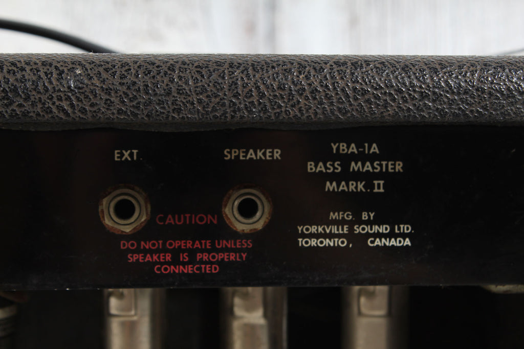 Traynor Vintage YBA-1A Mark II Bass Master Amp Head Electric Bass Guitar Amplifier Head