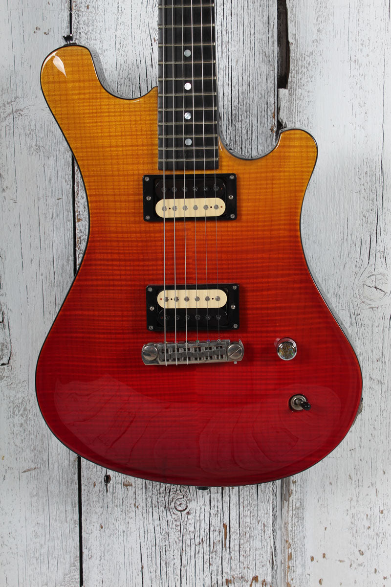 Sozo American Custom Fire Fade Electric Guitar Flame Maple Top Fire Fade Finish