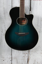 Yamaha APX600 Thinline Cutaway Acoustic Electric Guitar Oriental Blue Burst