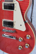 Epiphone Les Paul Standard 60s Figured Electric Guitar Fuchsia with Gig Bag