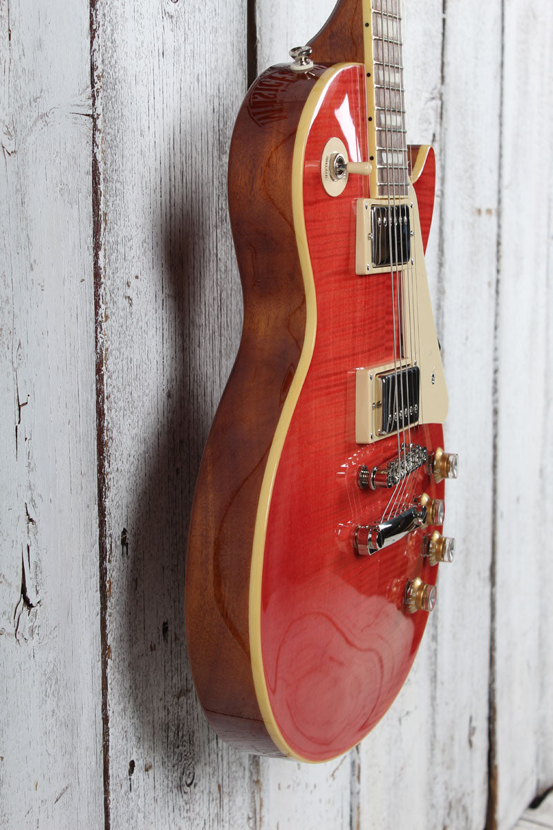 Epiphone Les Paul Standard 60s Figured Electric Guitar Fuchsia with Gig Bag
