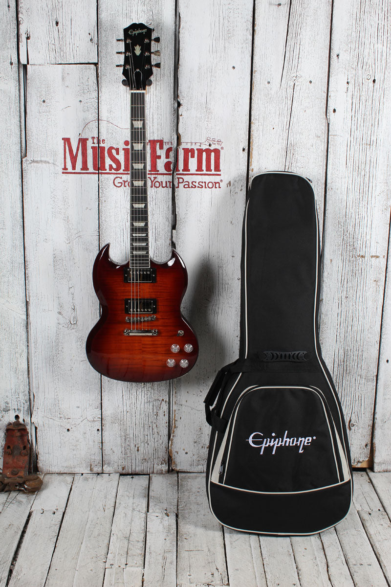 Epiphone SG Modern Figured Electric Guitar Mojave Burst with Gig Bag Secondary image