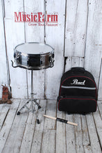 Load image into Gallery viewer, Pearl Steel Shell Student Starter Snare Drum Kit with Stand and Rolling Case