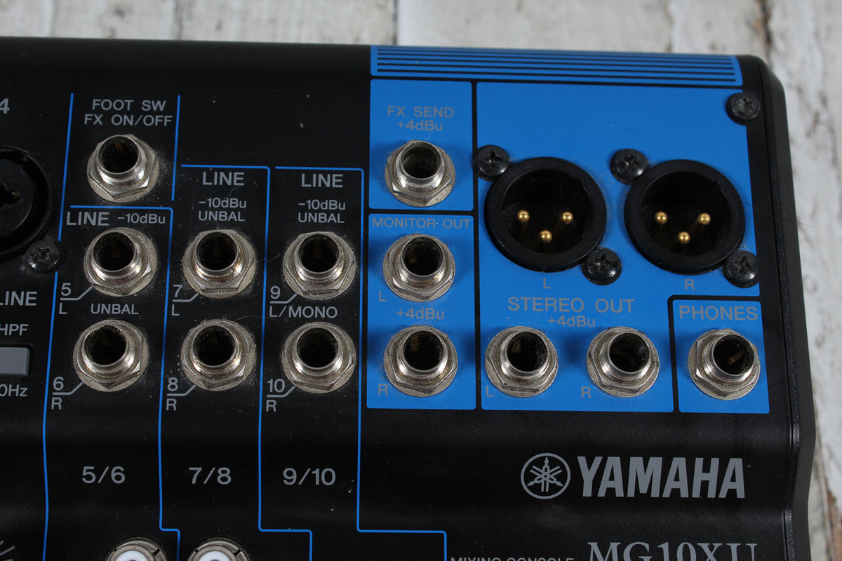 Yamaha MG10XU 10 Channel Analog Stereo Mixer with 4 Mic Preamps USB and Effects