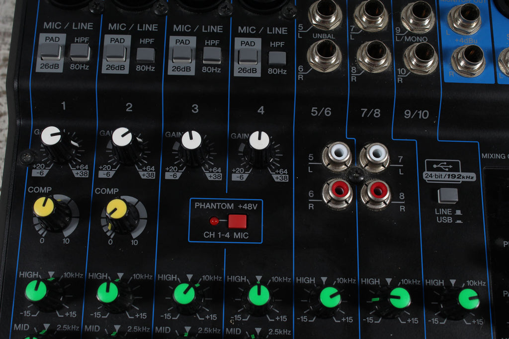 Yamaha MG10XU 10 Channel Analog Stereo Mixer with 4 Mic Preamps USB and Effects