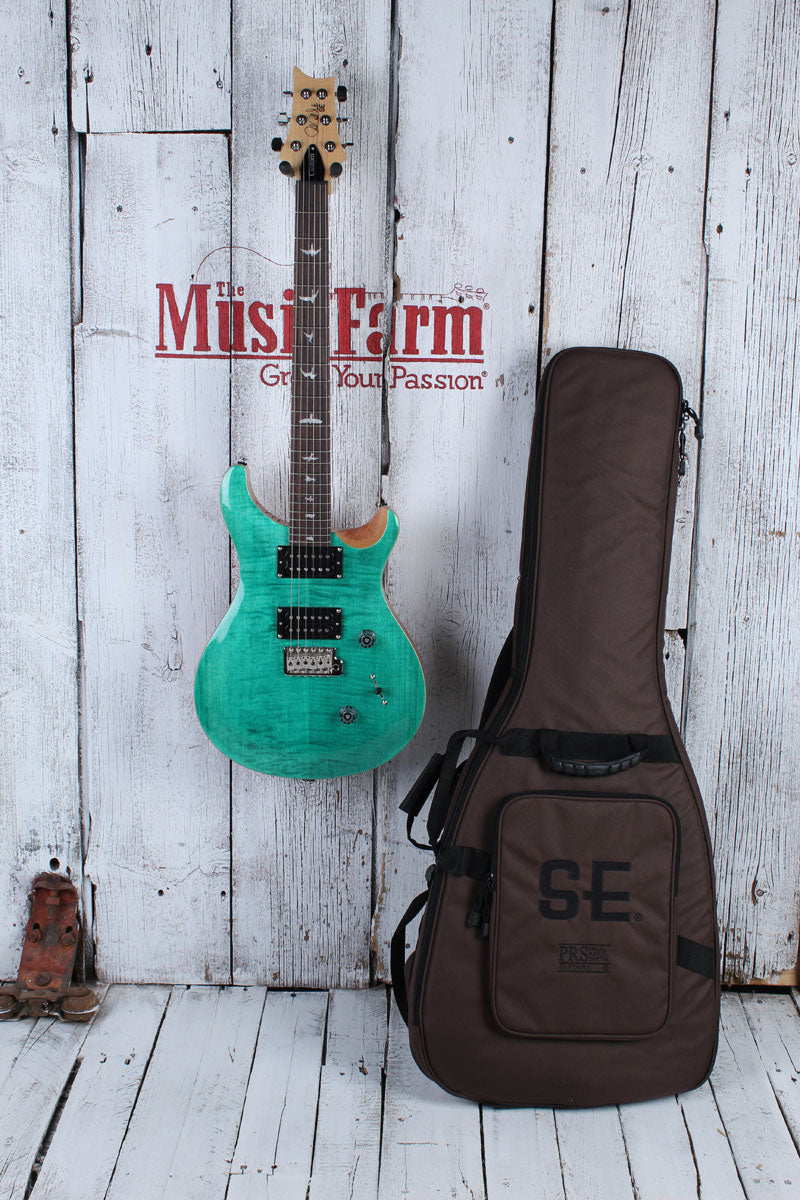 PRS SE Custom 24 Electric Guitar Flame Maple Top Turquoise Finish with Gig Bag Secondary image
