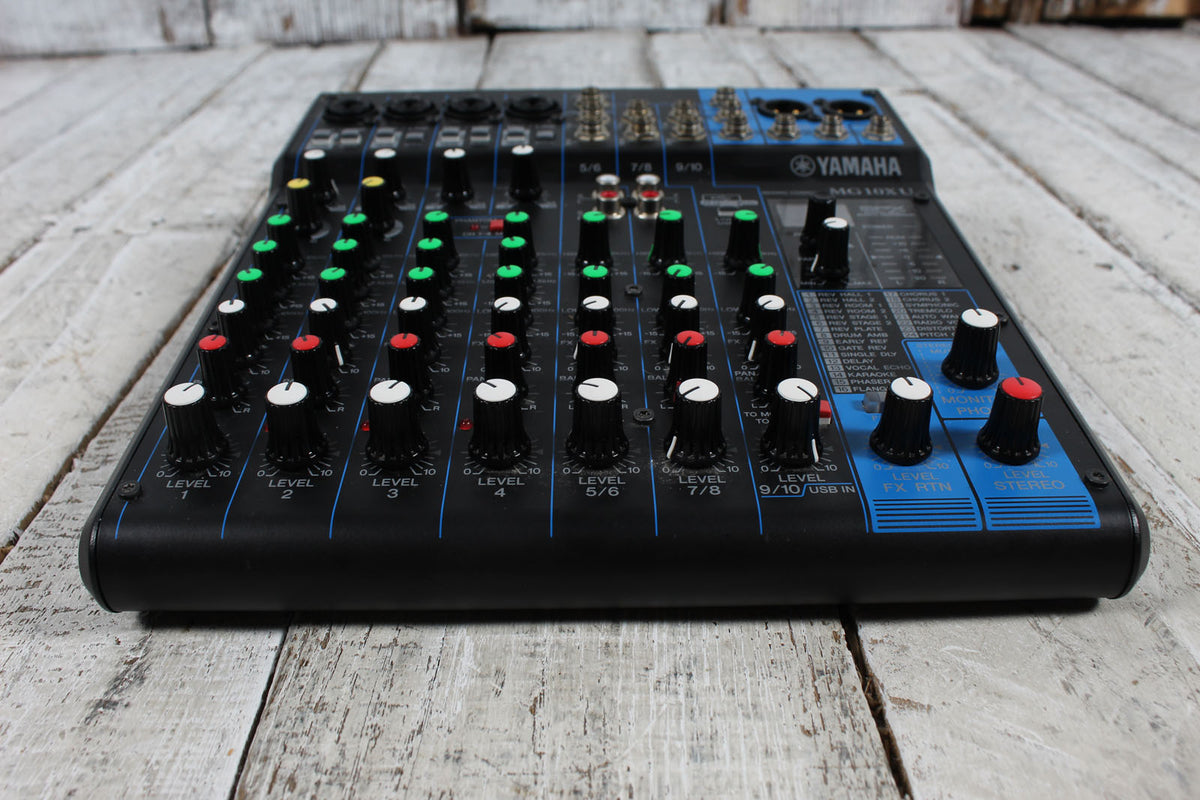 Yamaha MG10XU 10 Channel Analog Stereo Mixer with 4 Mic Preamps USB and Effects