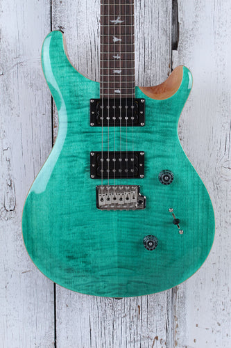 PRS SE Custom 24 Electric Guitar Flame Maple Top Turquoise Finish with Gig Bag