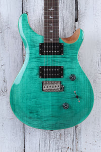 PRS SE Custom 24 Electric Guitar Flame Maple Top Turquoise Finish with Gig Bag